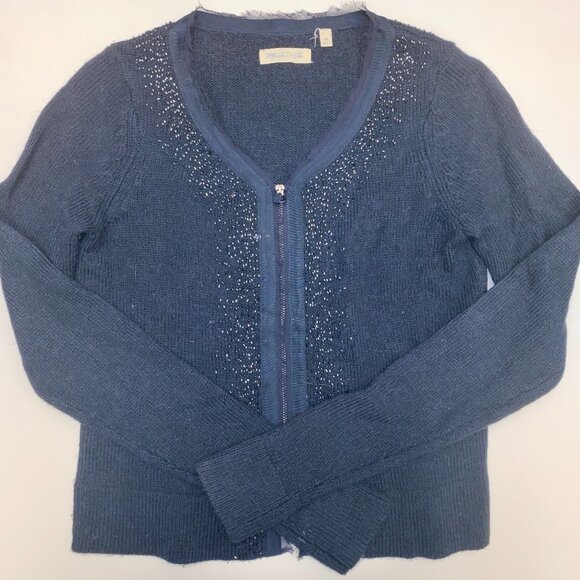 Martin and Osa Zip Up Alpaca Wool Cardigan with Sparkly Trim - Picture 11 of 15